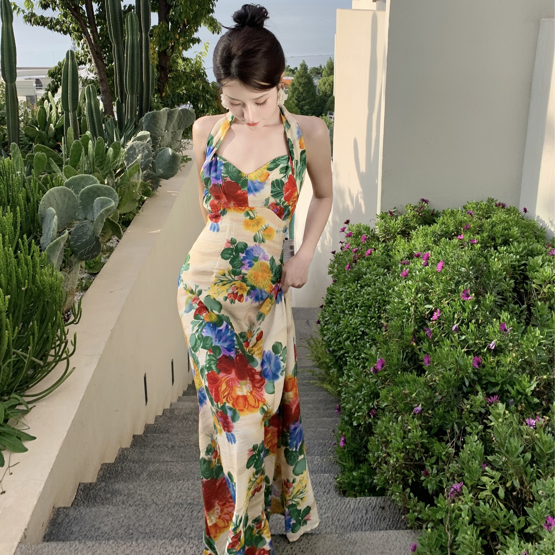 French artistic suspender dress 10