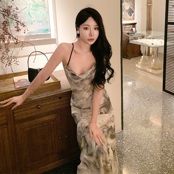 Ink painting beach dress 18