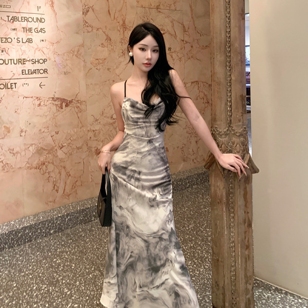 Ink painting beach dress 18