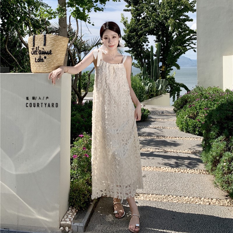 milk sweet lace suspender dress 9