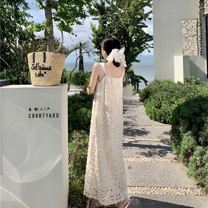 milk sweet lace suspender dress 9