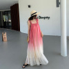 Pink Gradient Chiffon Dress 22