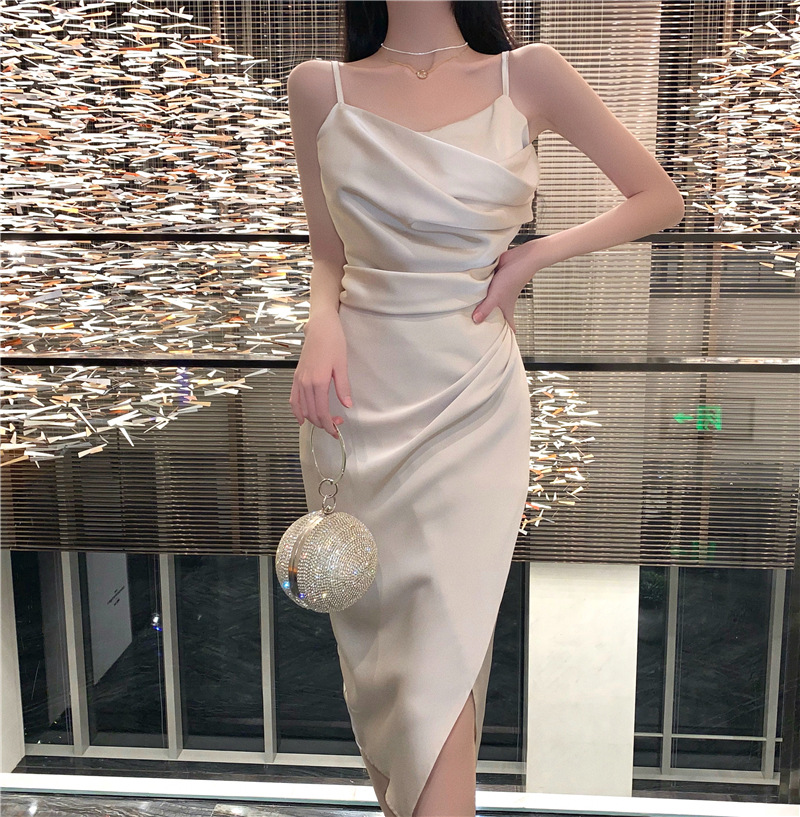 satin strap long dress 23