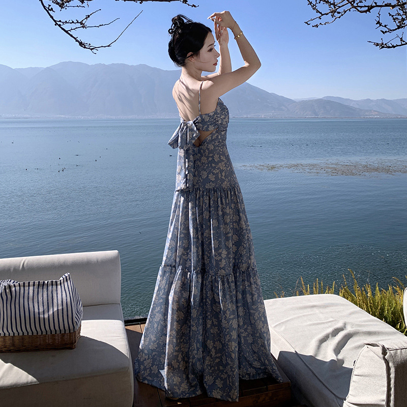 Sexy Backless Bow Knot Dress 1