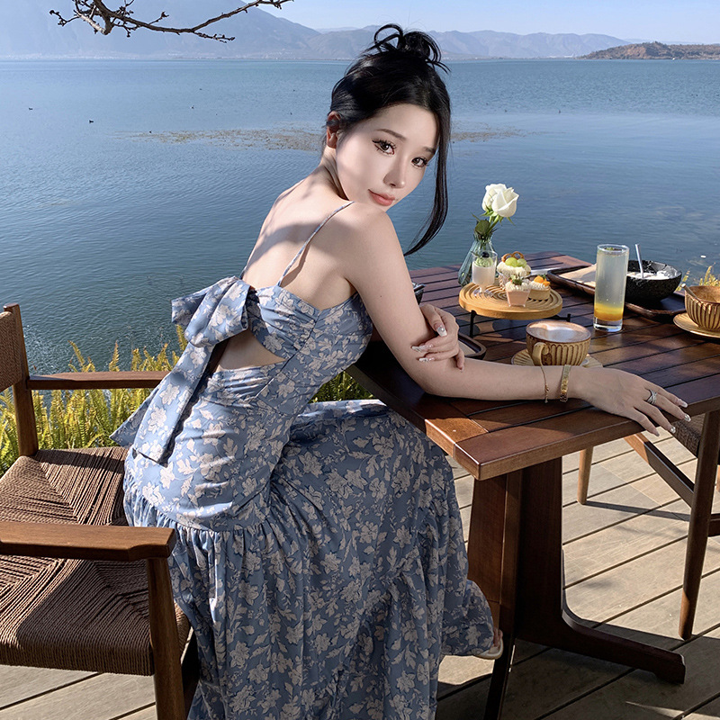 Sexy Backless Bow Knot Dress 1