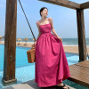 Slim waist seaside suspender dress 12