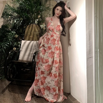 Super fairy chiffon floral suspender dress 15