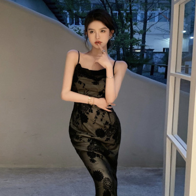 Vintage Black Lace Dress 8