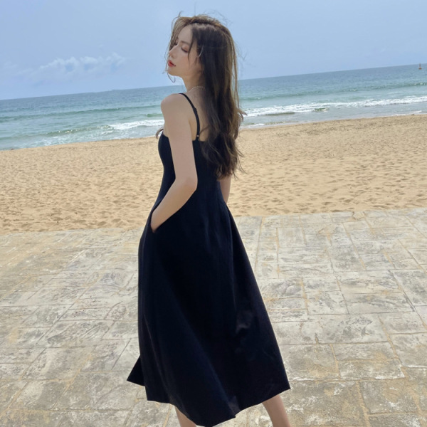 Black French Slip Dress 34