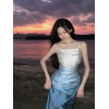 Gradient Color Slim Slim Suspender Dress 29