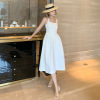 hepburn style white dress 42