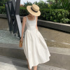 hepburn style white dress 42