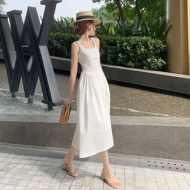 hepburn style white dress 42