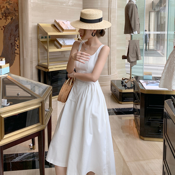hepburn style white dress 42