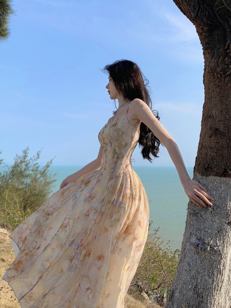 Rose floral suspender dress 28