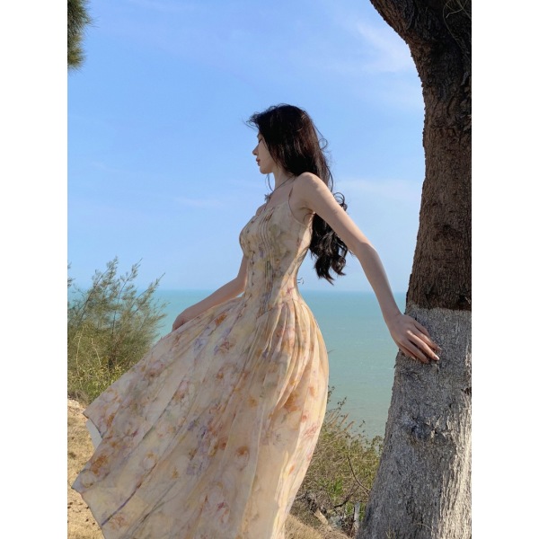 Rose floral suspender dress 28