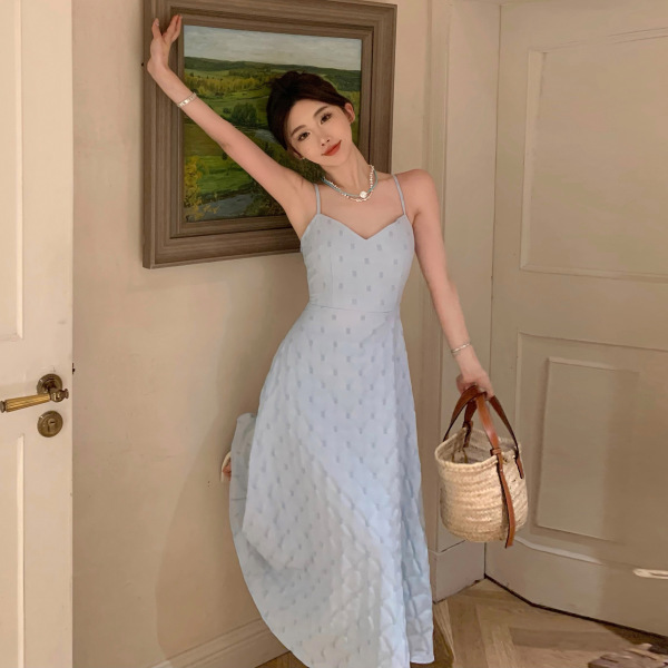 Tea Break French Blue Suspender Dress 44