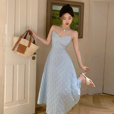 Tea Break French Blue Suspender Dress 44