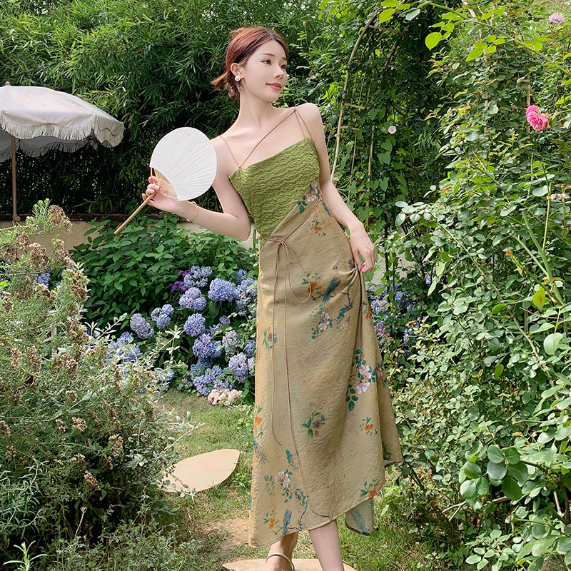 Temperament gentle wind suspender skirt 41