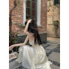 White moonlight chiffon temperament fairy dress 36