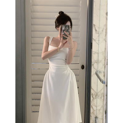 a-line french waist suspender skirt 65