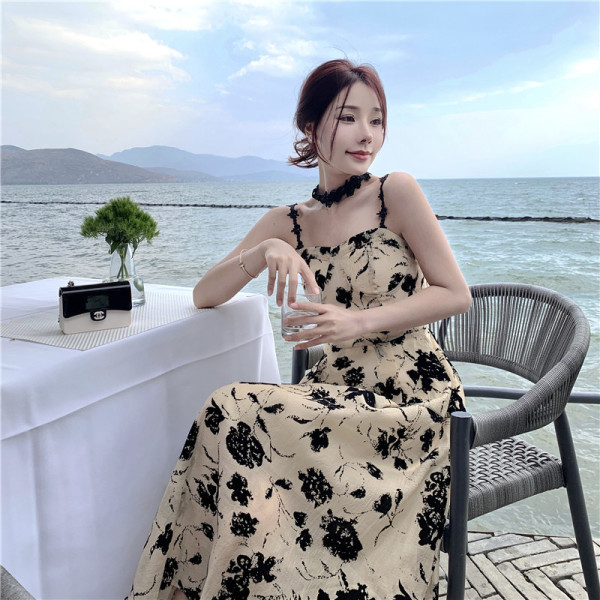 Chic stunning waist suspender dress 60
