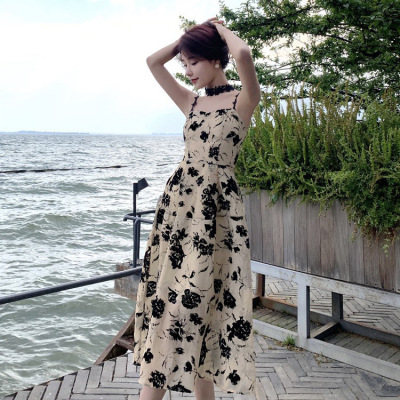 Chic stunning waist suspender dress 60