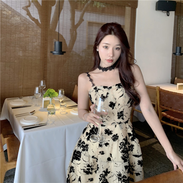 Chic stunning waist suspender dress 60