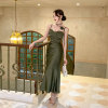 slim elegant long dress 50