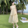 Beautiful and Gentle Double Layer Cake Dress 114
