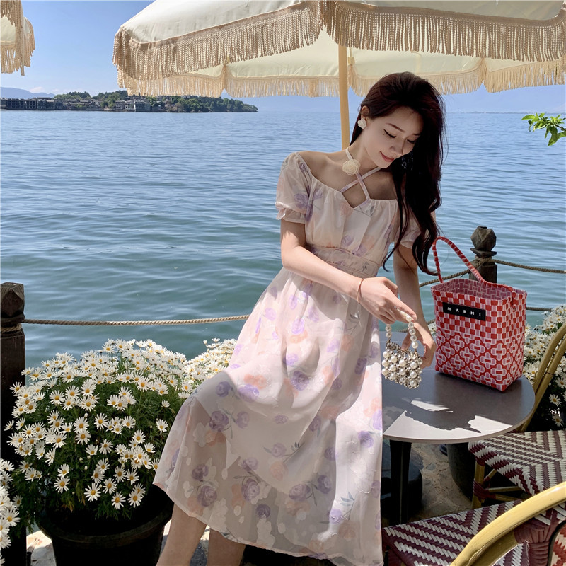 chiffon floral dress 130