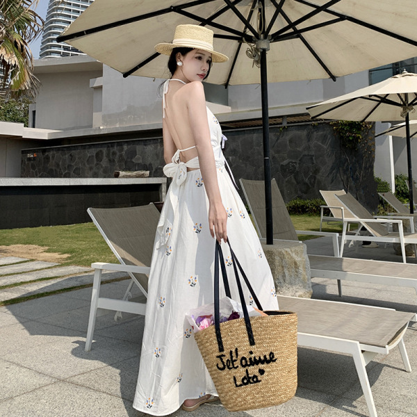 daisy embroidered tie dress 87