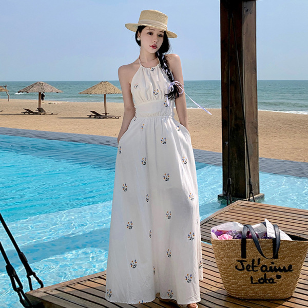 daisy embroidered tie dress 87