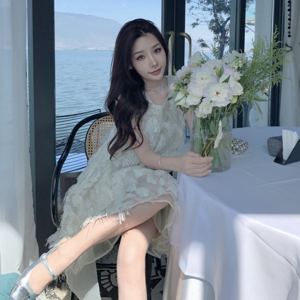 Embossed wheat ear skirt 100