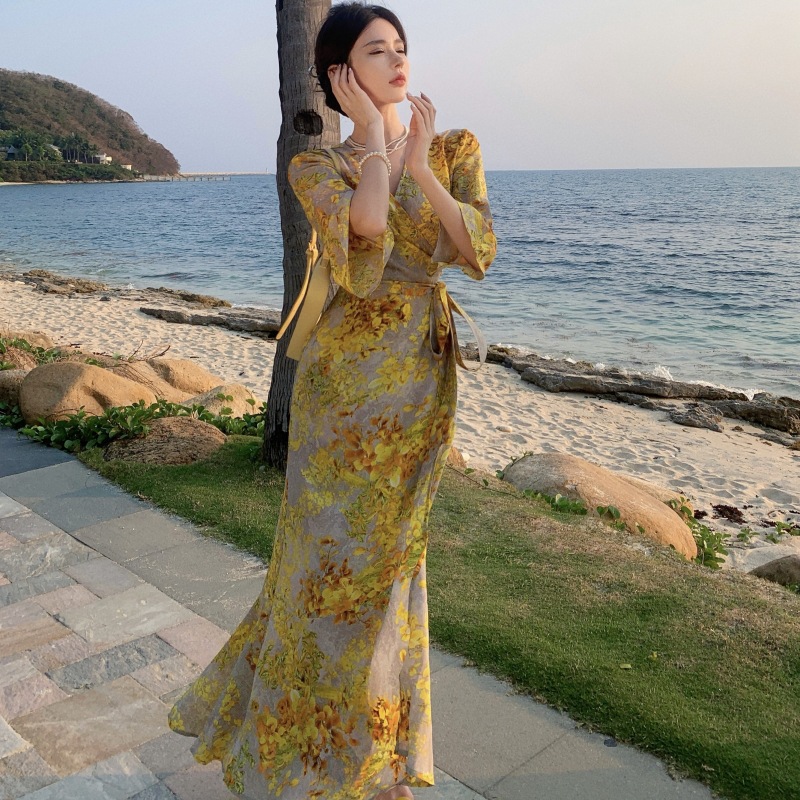 floral french dress 134