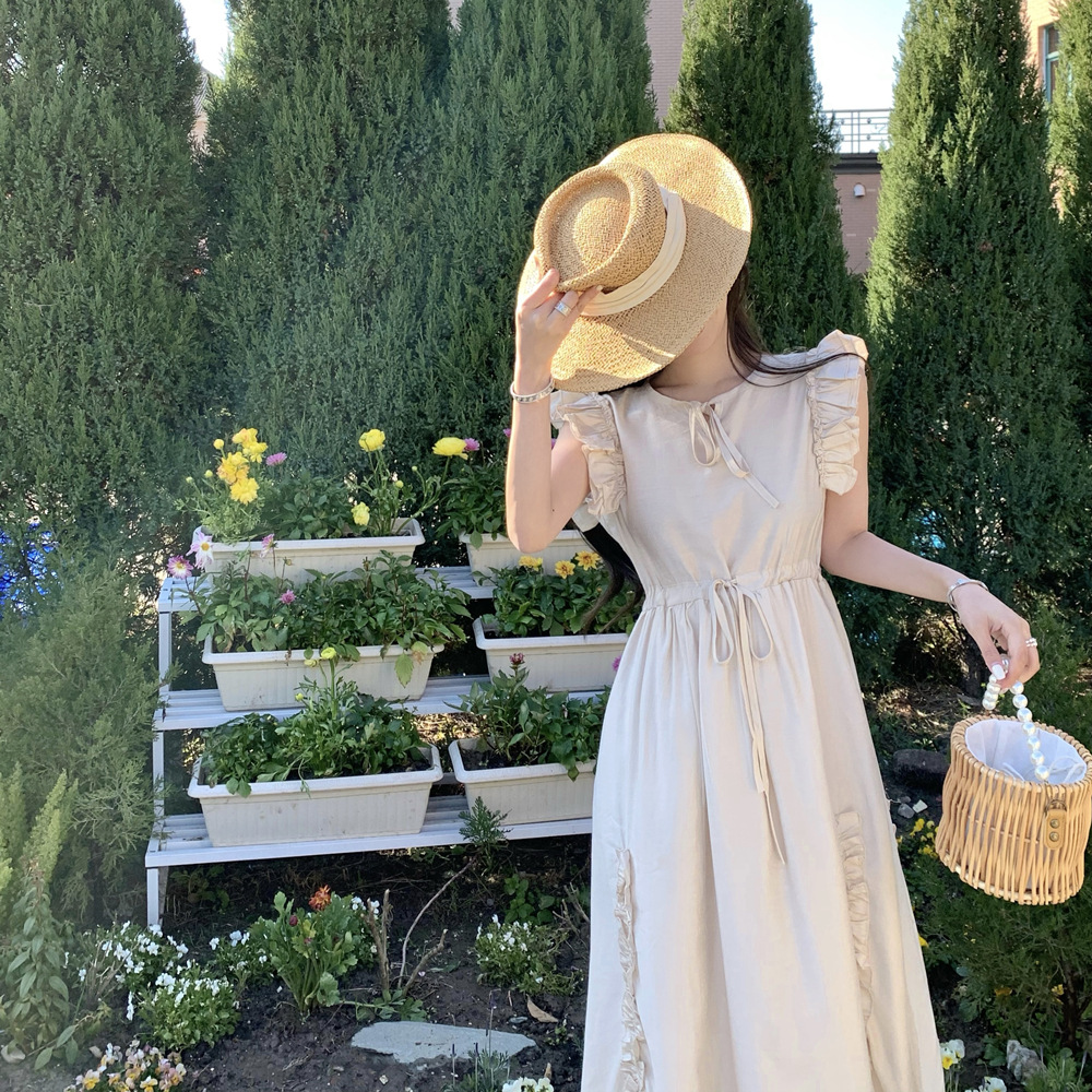 French style small flying sleeve dress 129