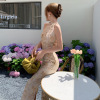 halter neck cheongsam dress 112