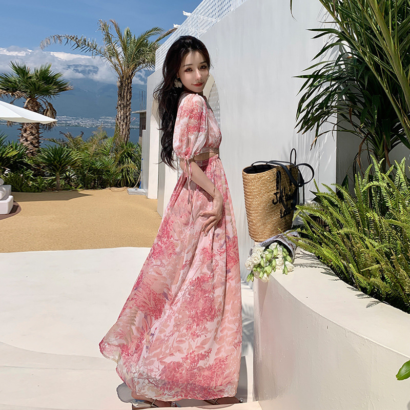 light luxury waistless elegant dress 139