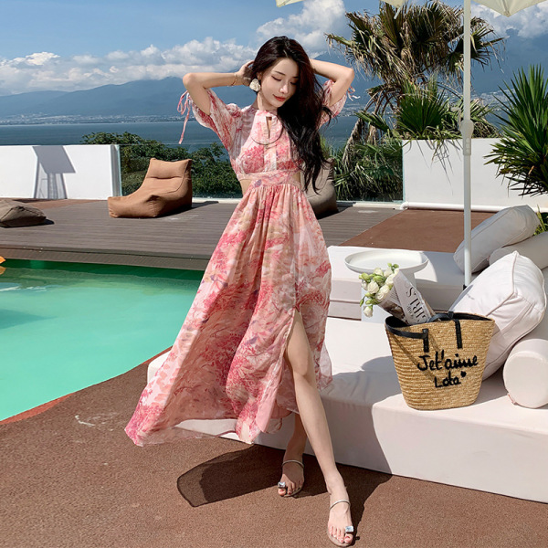 light luxury waistless elegant dress 139