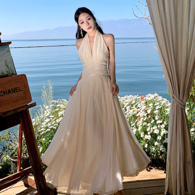 Luxury Halter Neck Resort Dress 85