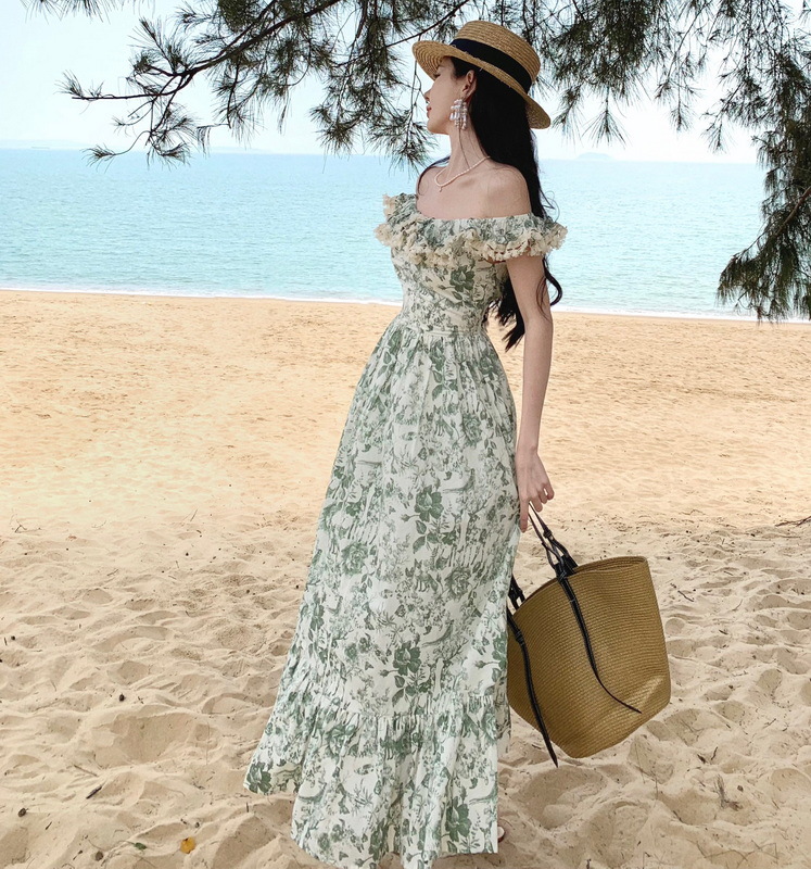 one shoulder print dress 88