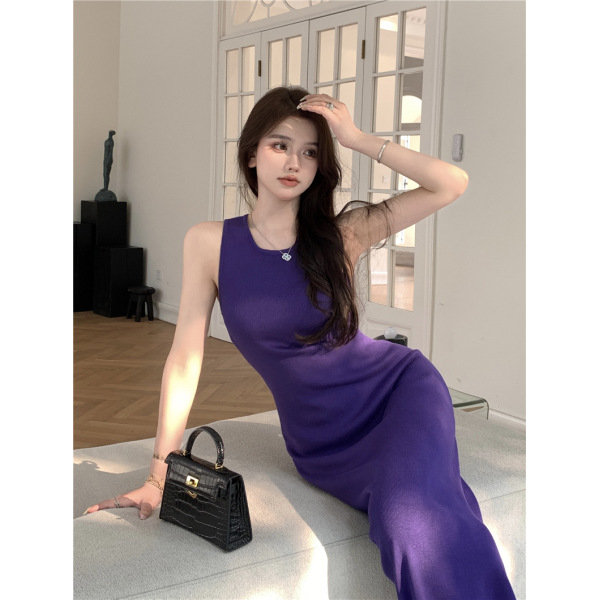 round neck one piece knee skirt 123