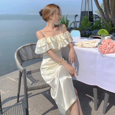 ruffle wrap bust dress 118