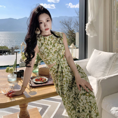 side show waist floral sundress 95