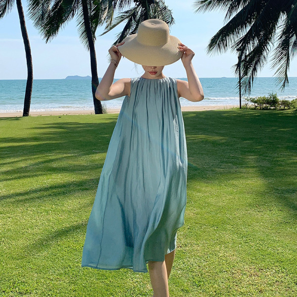 Tea Break Bean Green Suspender Dress 103