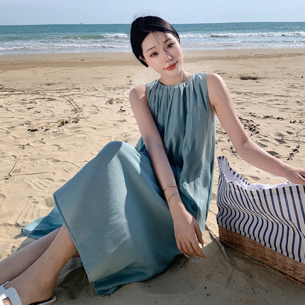 Tea Break Bean Green Suspender Dress 103