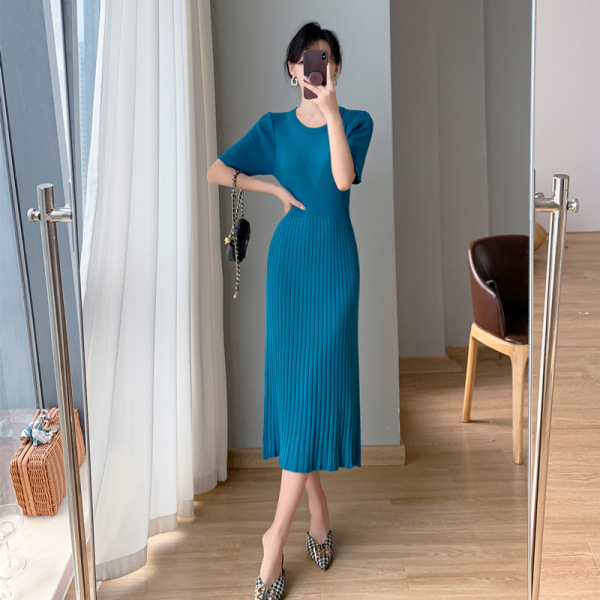 chic round neck dress 142