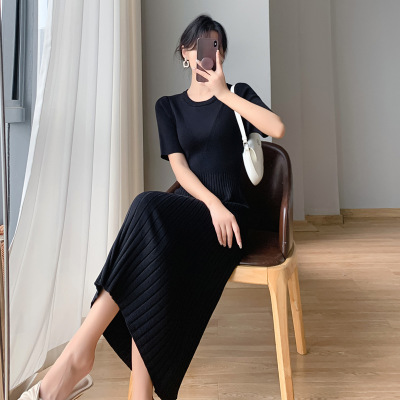 chic round neck dress 142