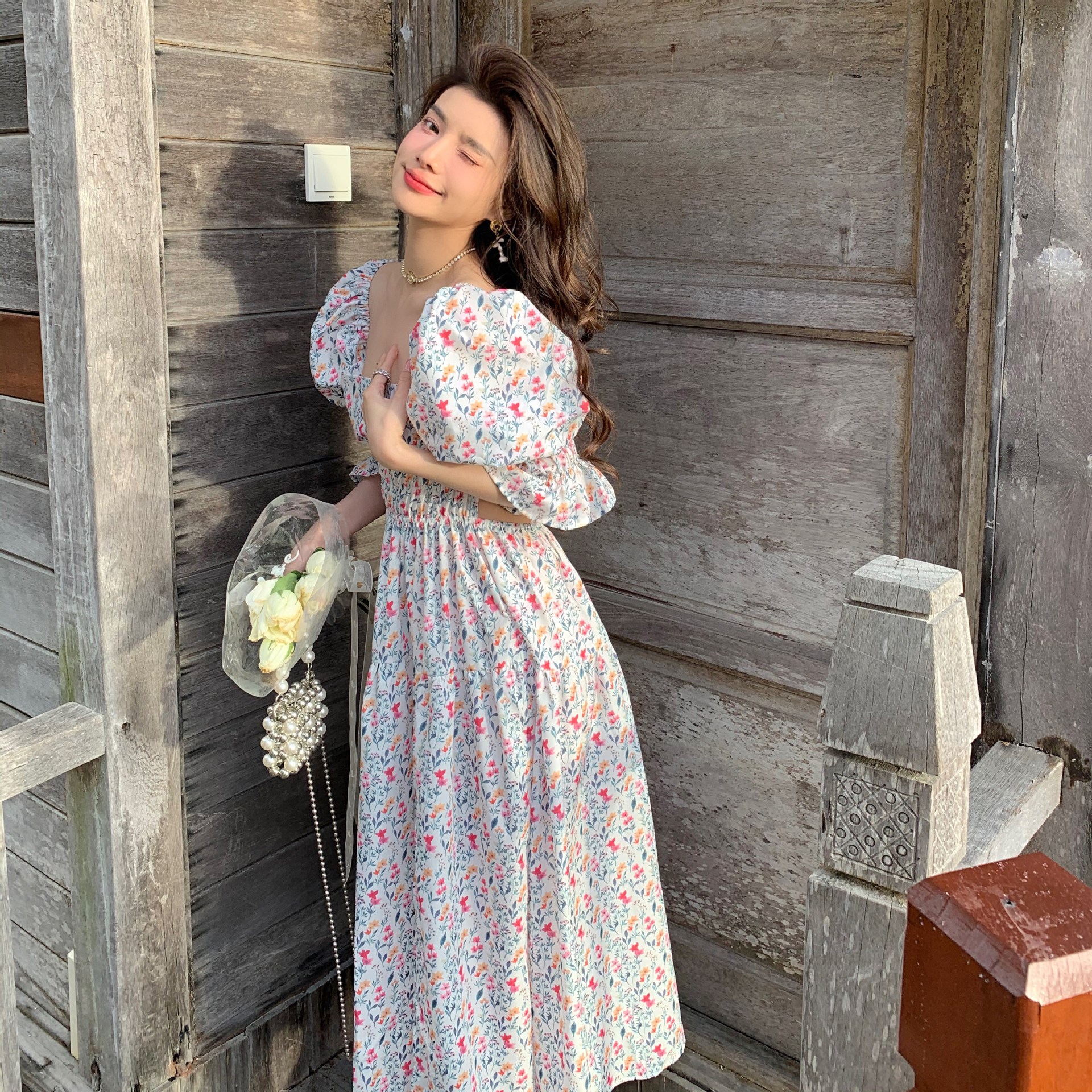 floral dress for travel 146