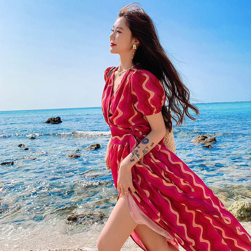 Tea break one piece slit dress 151